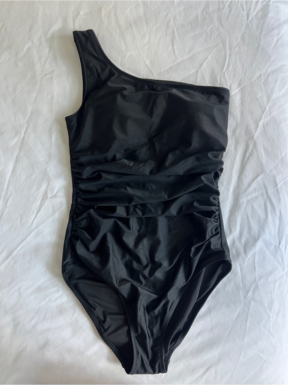 J. Crew Black One-Shoulder Swimsuit